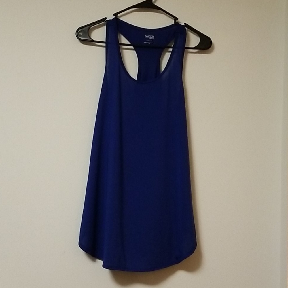 Danskin Now Blue Racer Back Exercise XL Tank Top